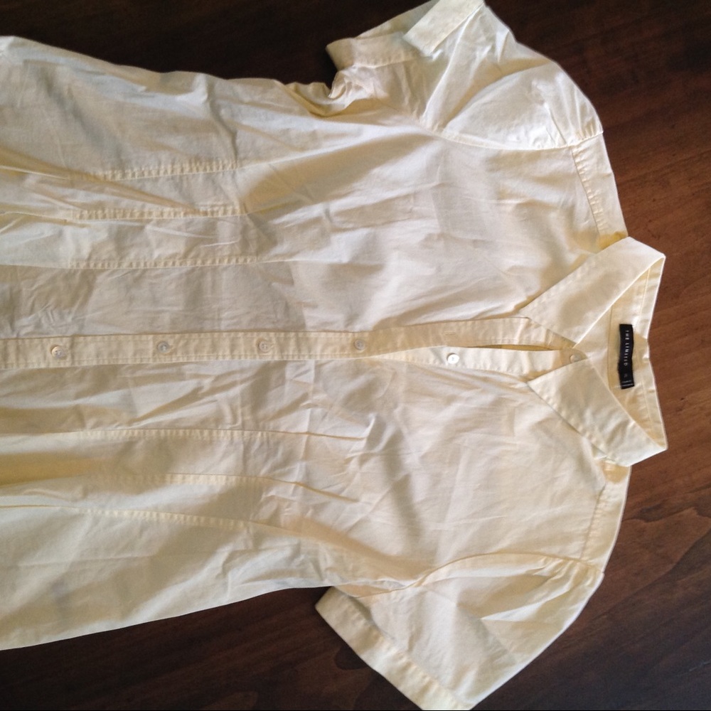 Women's cotton pale yellow shirt from the Limited